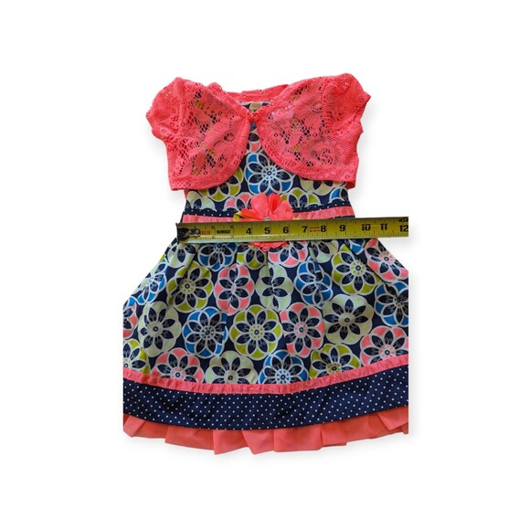 Sugah & Honey Spring Dress With Cardigan Youth Girls Kids 2T Blue Pink 2 Piece - Picture 6 of 8